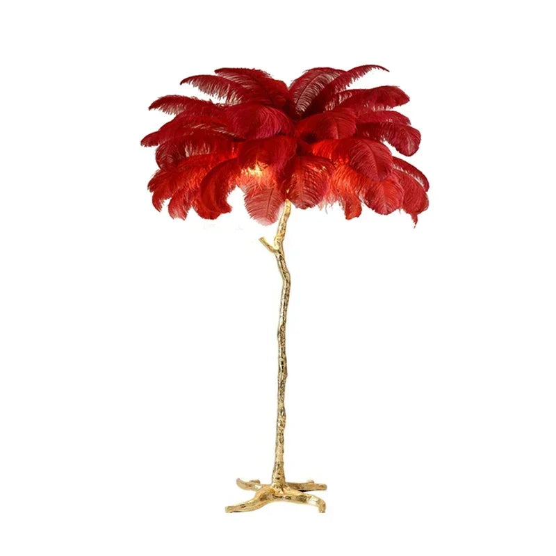Lampadaire salon  – Design Élégant avec Base Dorée pour Intérieur Raffiné