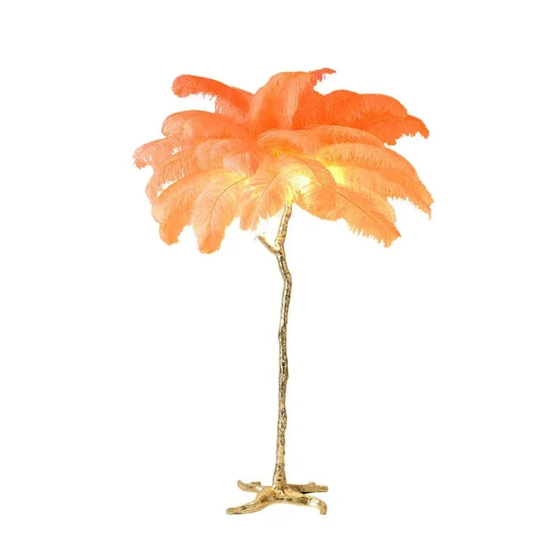 Lampadaire salon  – Design Élégant avec Base Dorée pour Intérieur Raffiné