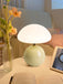 Lampe de table champignon en verre rose - Éclairage doux et style élégant