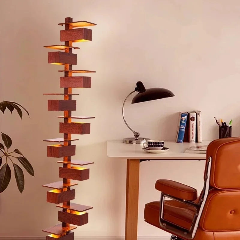 Lampadaire salon – Design Architectural et Éclairage Unique pour Intérieur Moderne